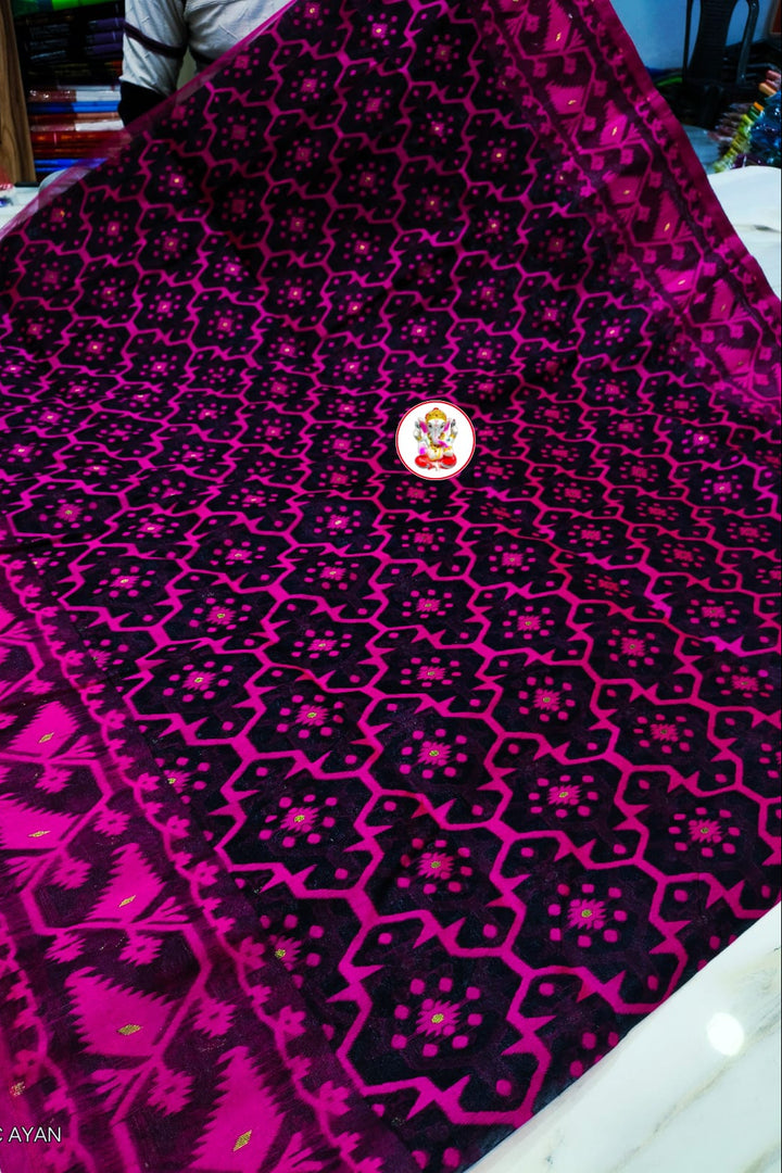 Dhruva tara Dhakai Jamdani Saree