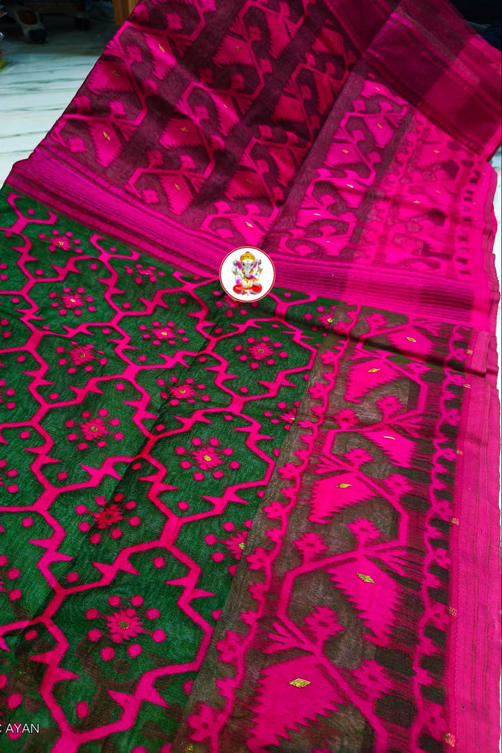 Dhruva tara Dhakai Jamdani Saree