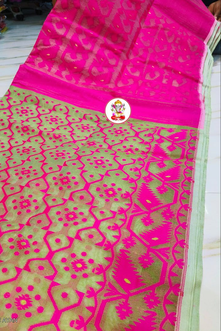 Dhruva tara Dhakai Jamdani Saree