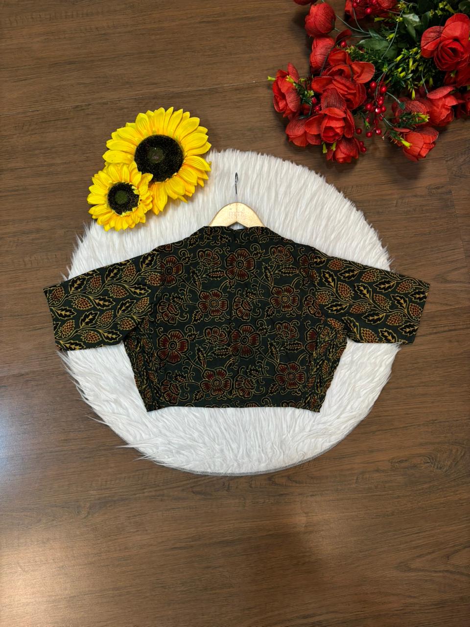 New Smoky Stretchable Ajrakh Blouse