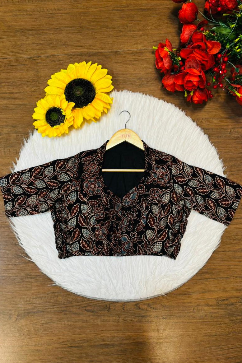 New Smoky Stretchable Ajrakh Blouse
