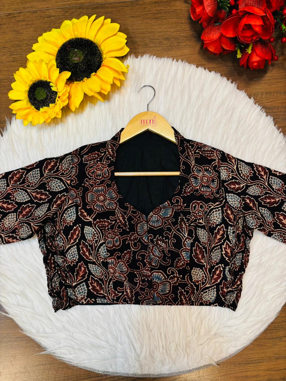 New Smoky Stretchable Ajrakh Blouse