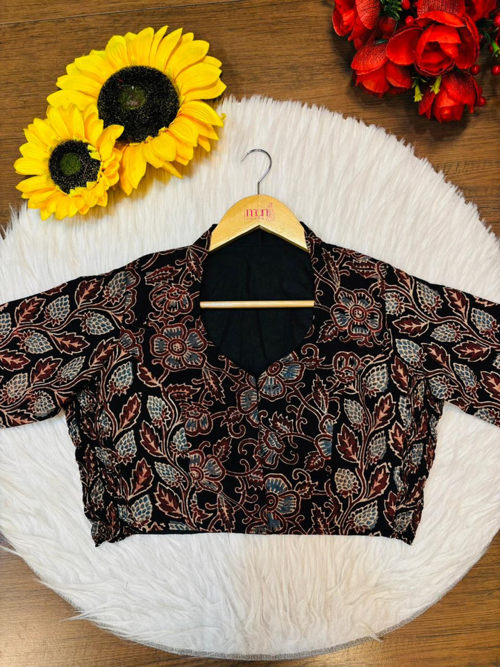 New Smoky Stretchable Ajrakh Blouse
