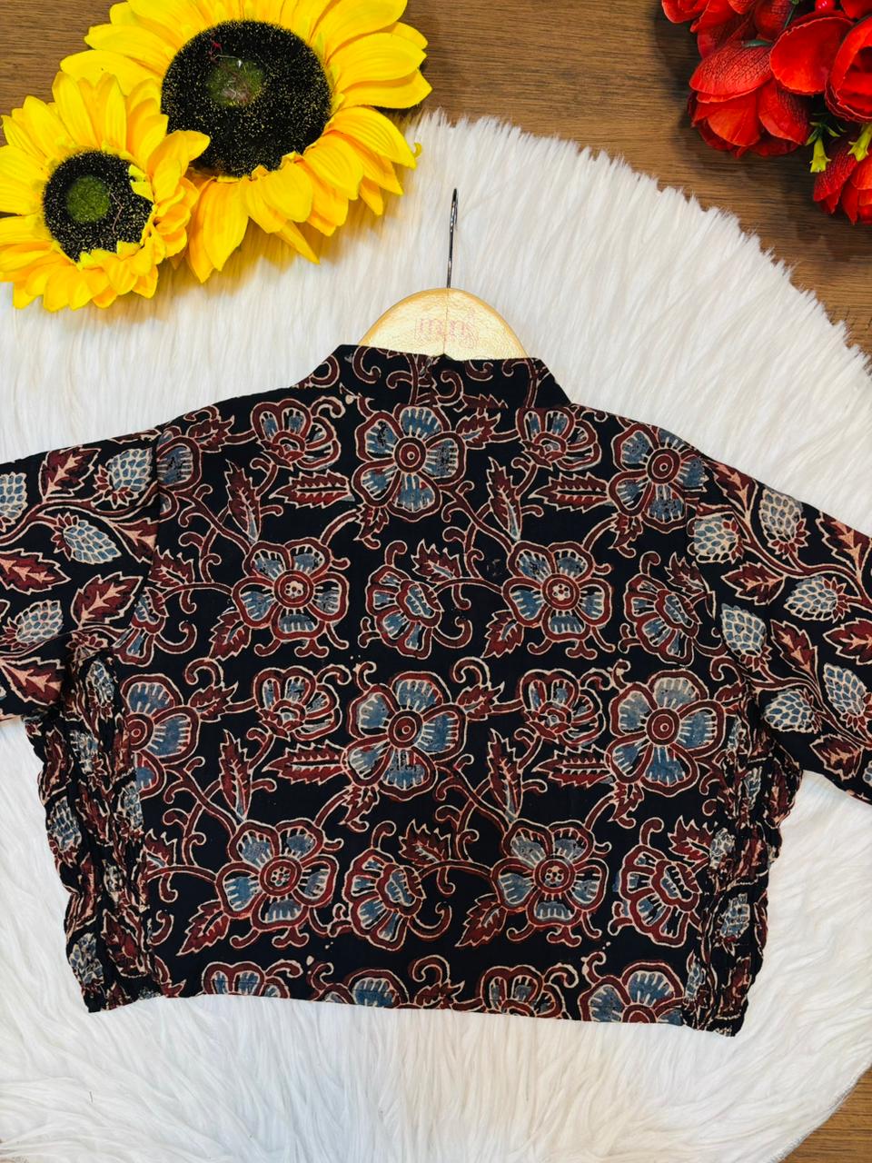 New Smoky Stretchable Ajrakh Blouse