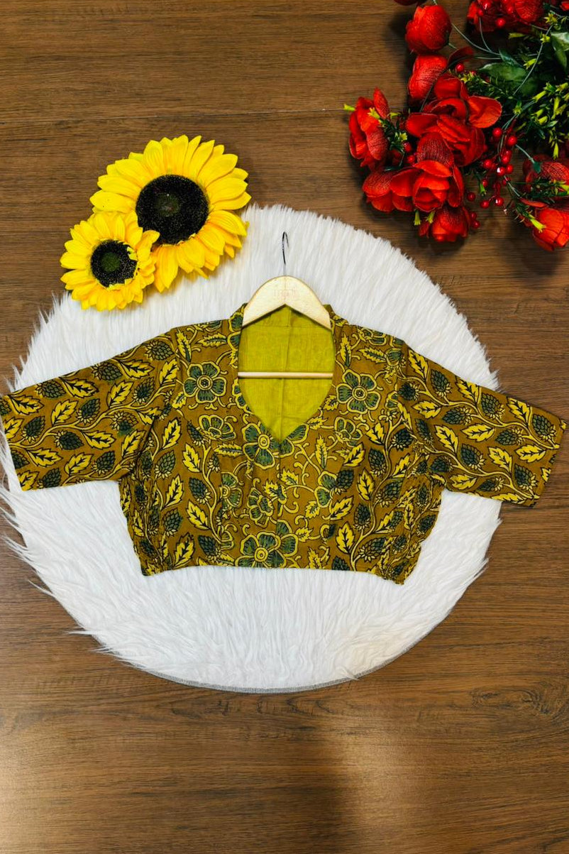 New Smoky Stretchable Ajrakh Blouse