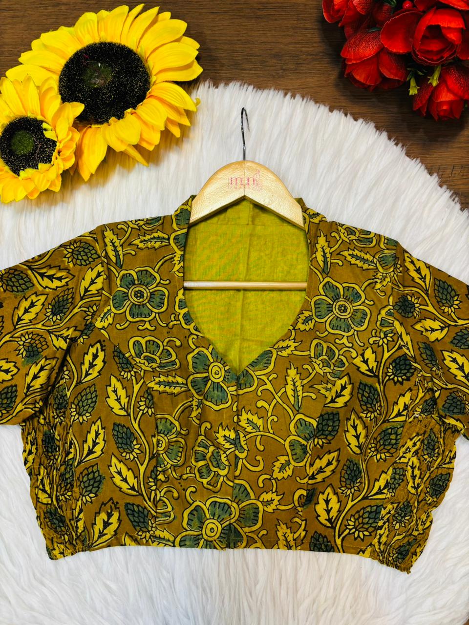 New Smoky Stretchable Ajrakh Blouse