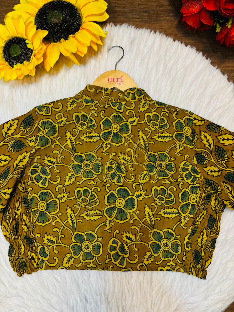 New Smoky Stretchable Ajrakh Blouse