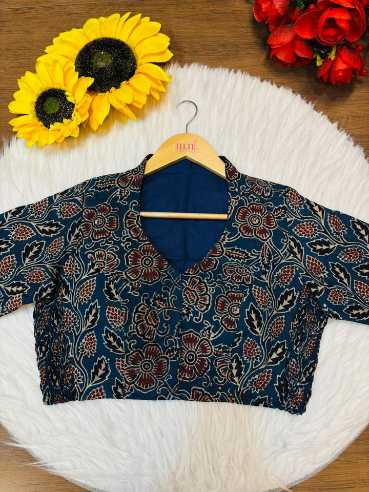 New Smoky Stretchable Ajrakh Blouse