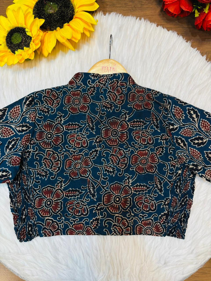 New Smoky Stretchable Ajrakh Blouse