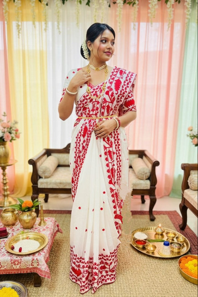 Subarna Bridhi Wedding Collection(Saree With Blouse Combo)