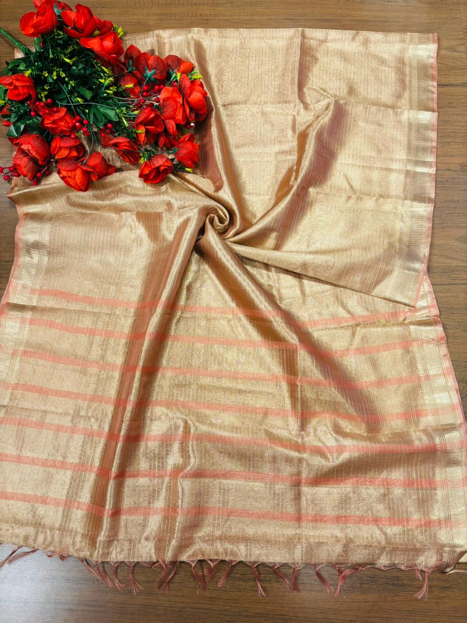 Pampering The Tissue Silk Saree