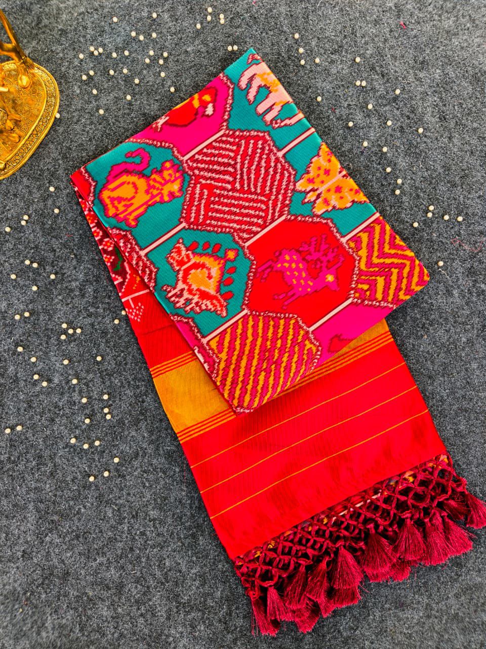 Imperial Bloom Patola Silk Saree