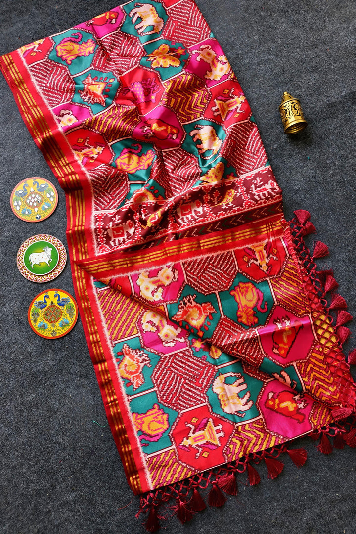 Imperial Bloom Patola Silk Saree