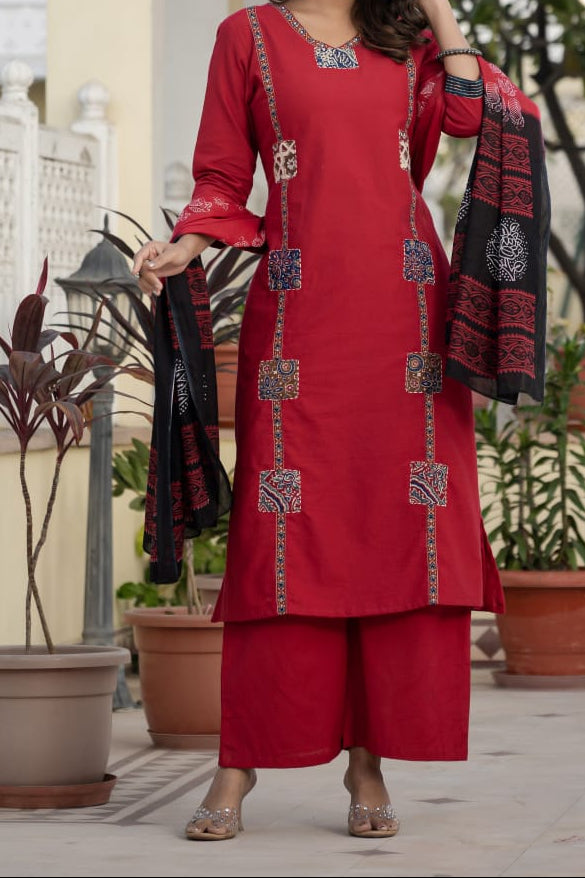 Scarlet Grace Cotton Kurti Set