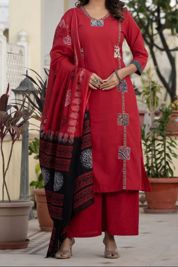 Scarlet Grace Cotton Kurti Set