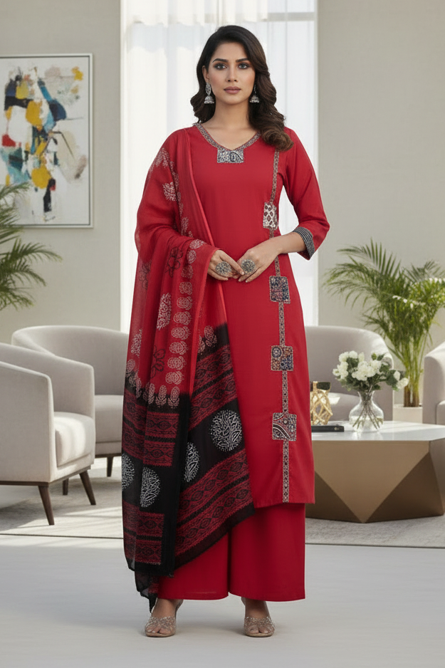 Scarlet Grace Cotton Kurti Set