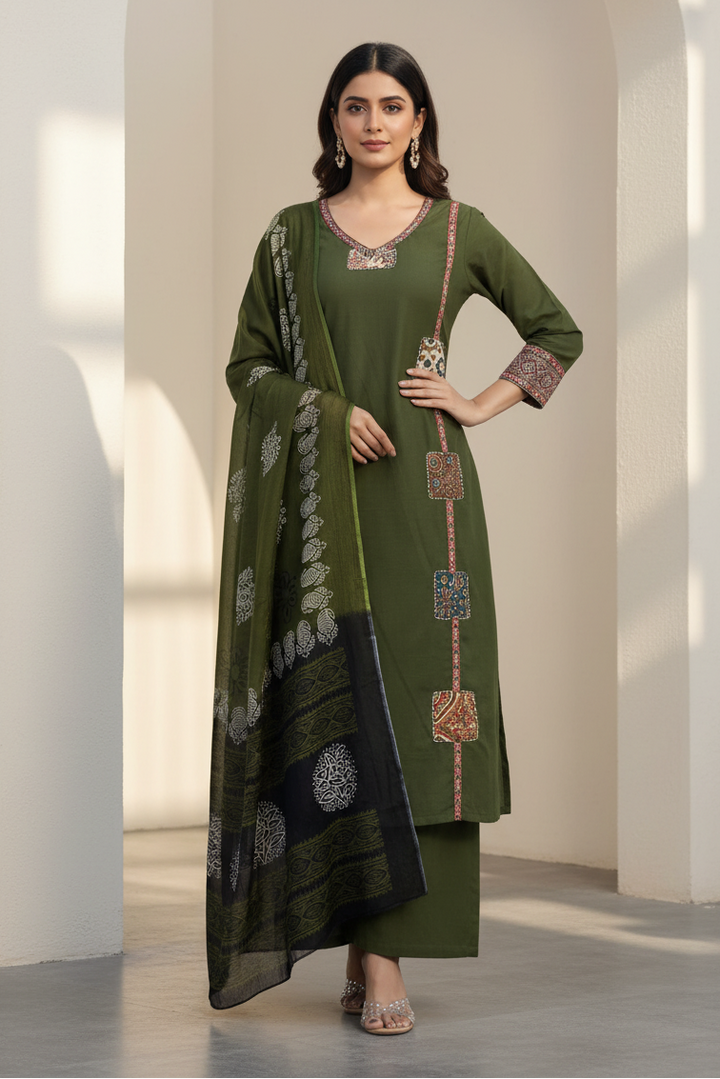 Scarlet Grace Cotton Kurti Set