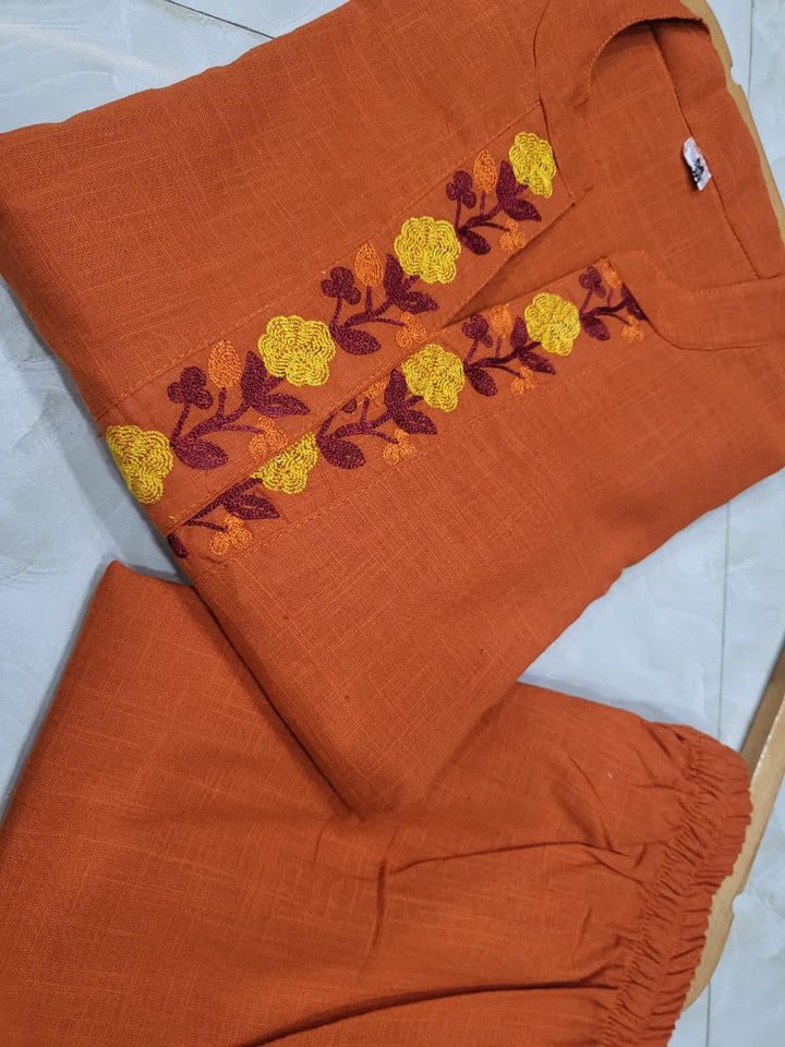 Moonlit Elegance Cotton Kurti Set