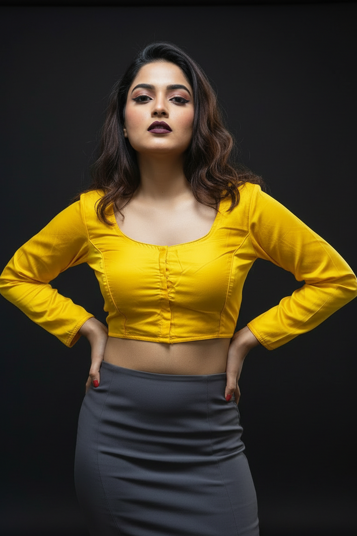 Solid Trends-Fancy Designer Blouse