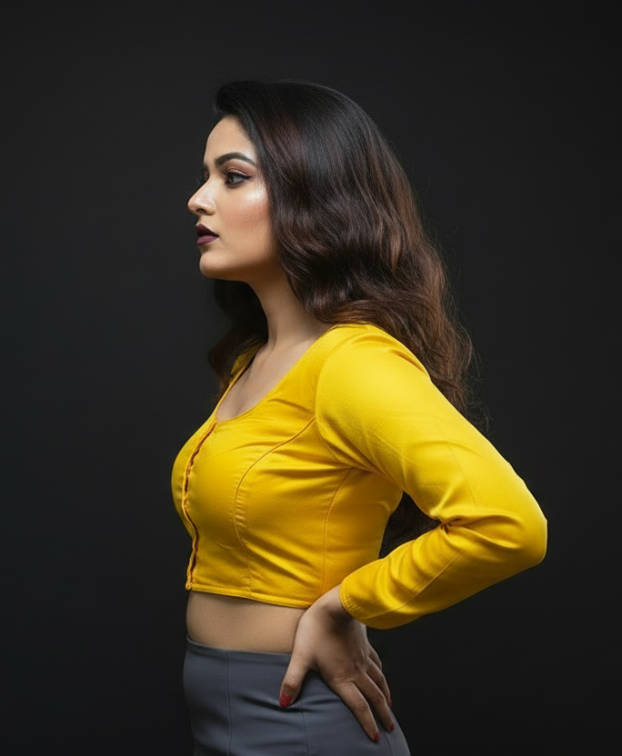 Solid Trends-Fancy Designer Blouse