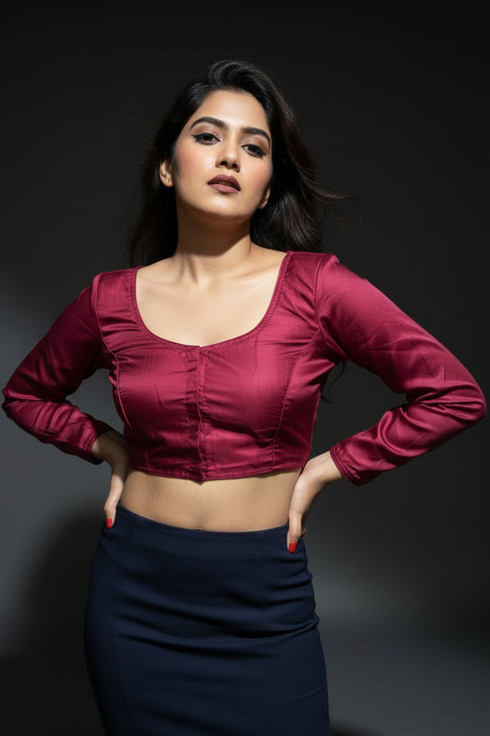 Solid Trends-Fancy Designer Blouse