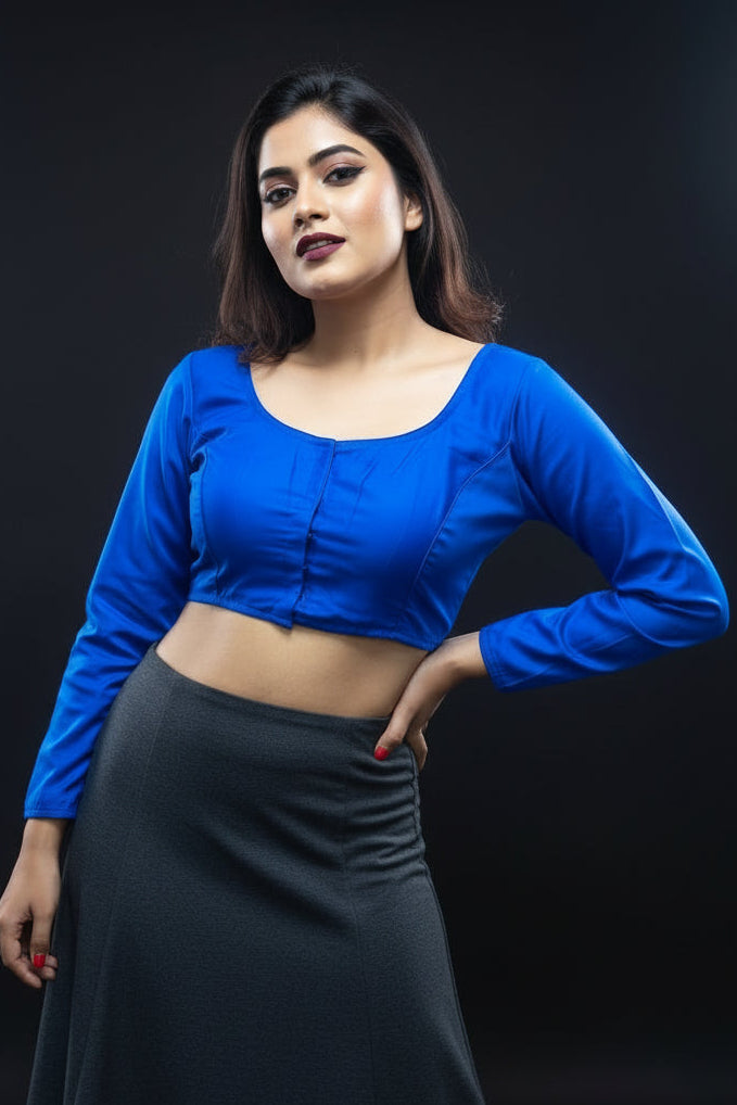 Solid Trends-Fancy Designer Blouse