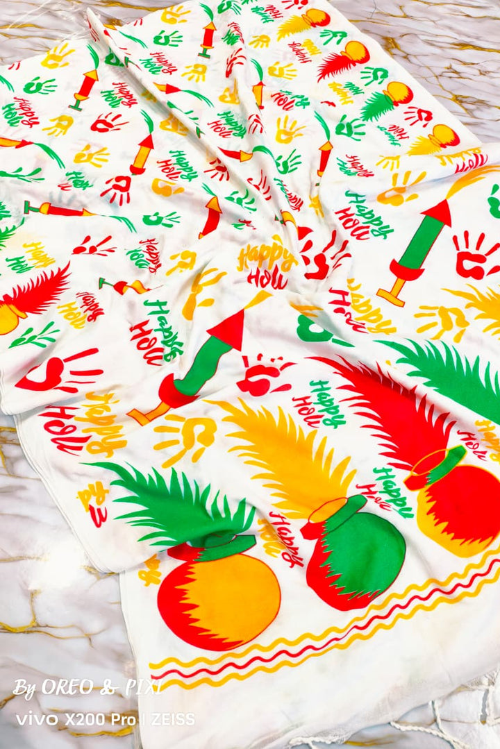 Holi Special-Rang Mahal Mul Cotton Saree