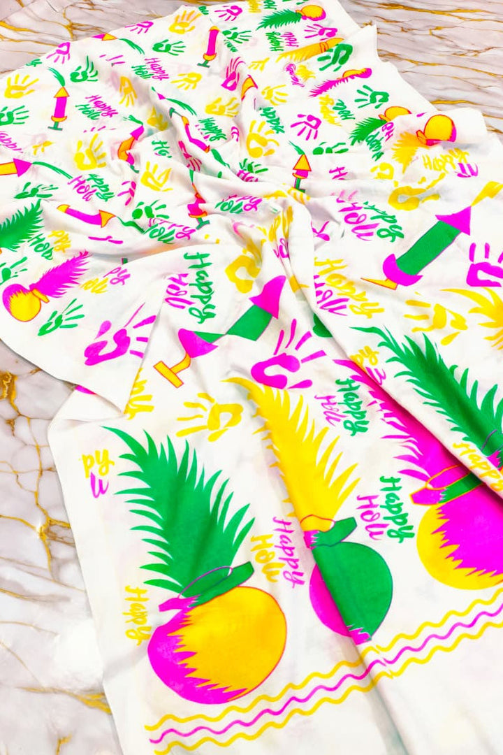 Holi Special-Rang Mahal Mul Cotton Saree