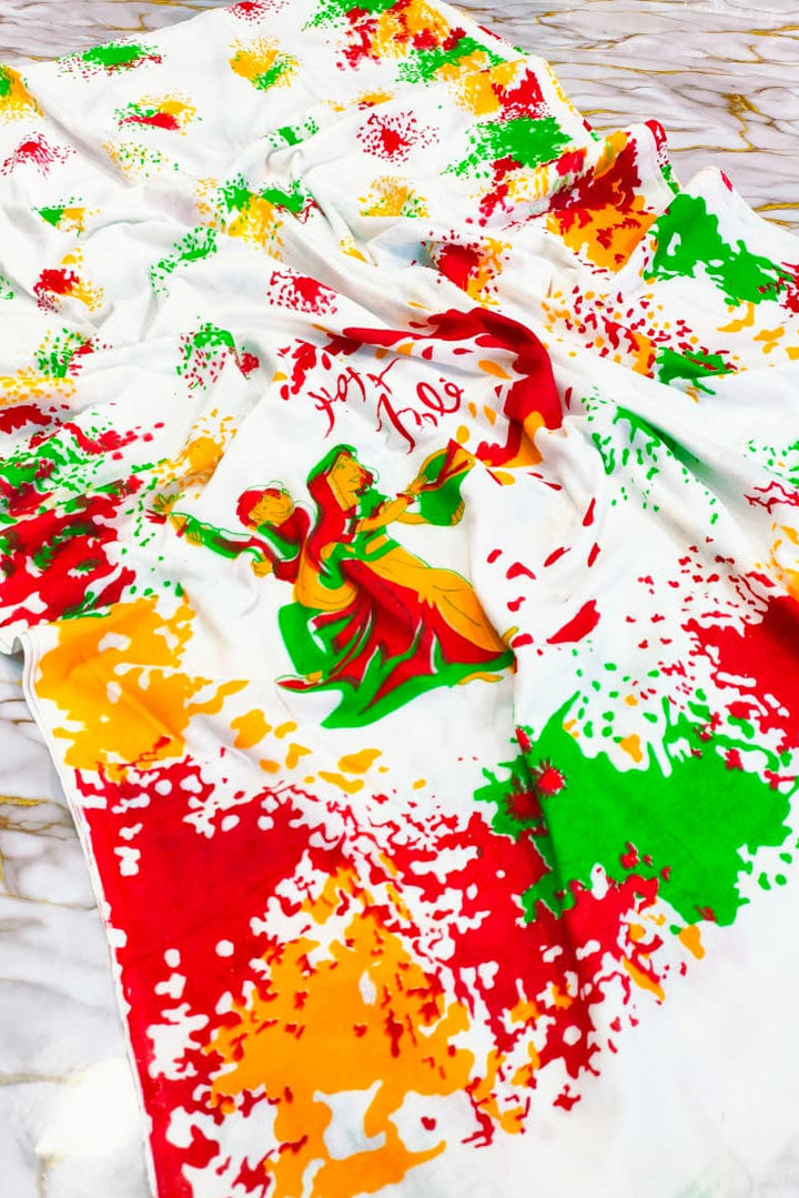 Holi Special-Rang Mahal Mul Cotton Saree