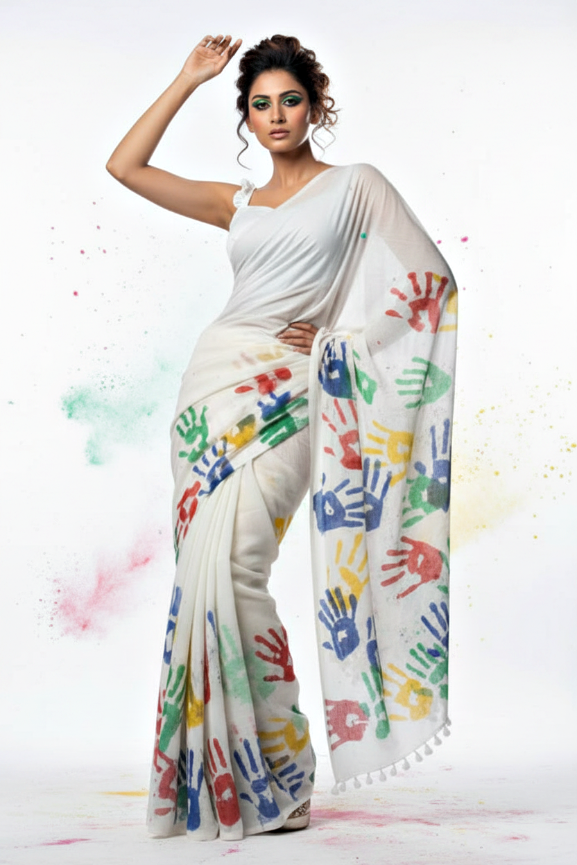 Holi Special-Rang Barse Mul Cotton Saree