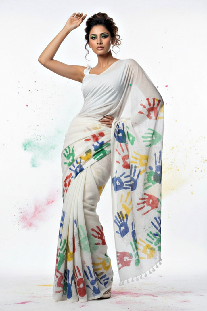Holi Special-Rang Barse Mul Cotton Saree
