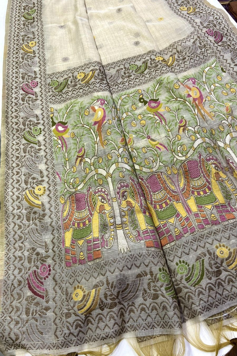 Story of Grace Cotton Jamdani Saree