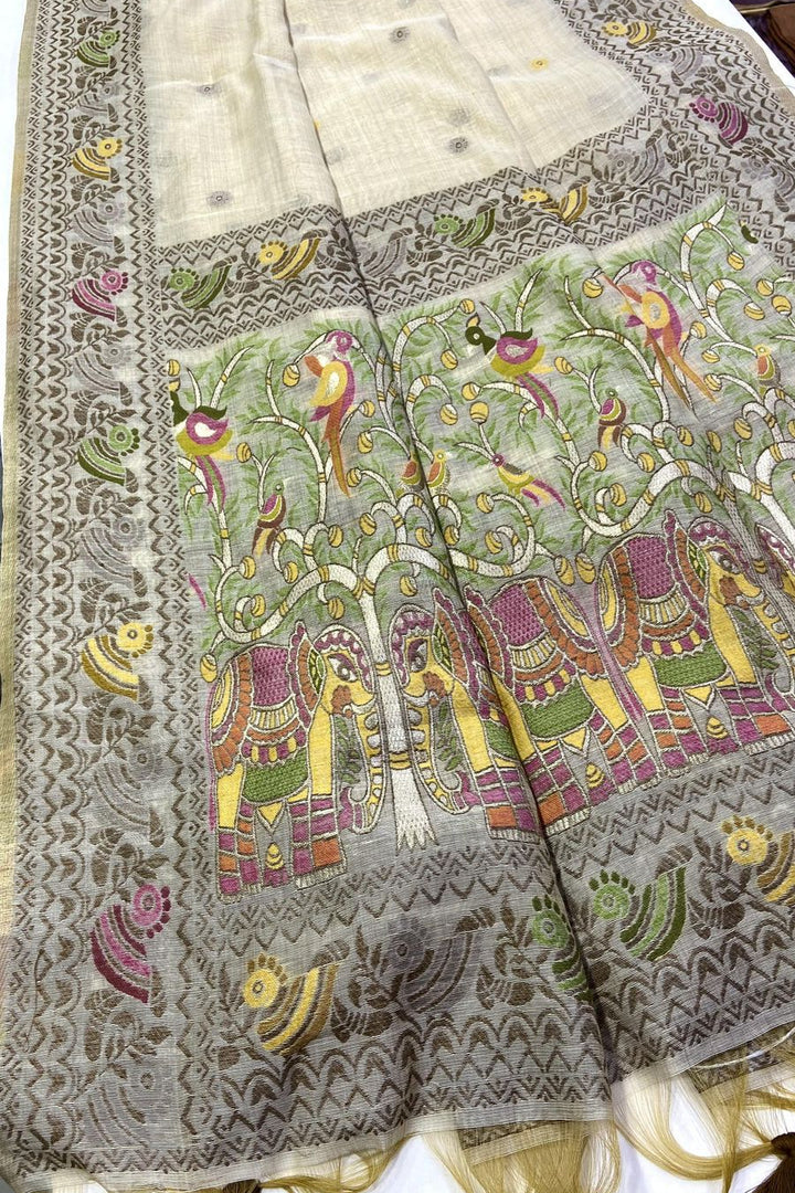 Story of Grace Cotton Jamdani Saree