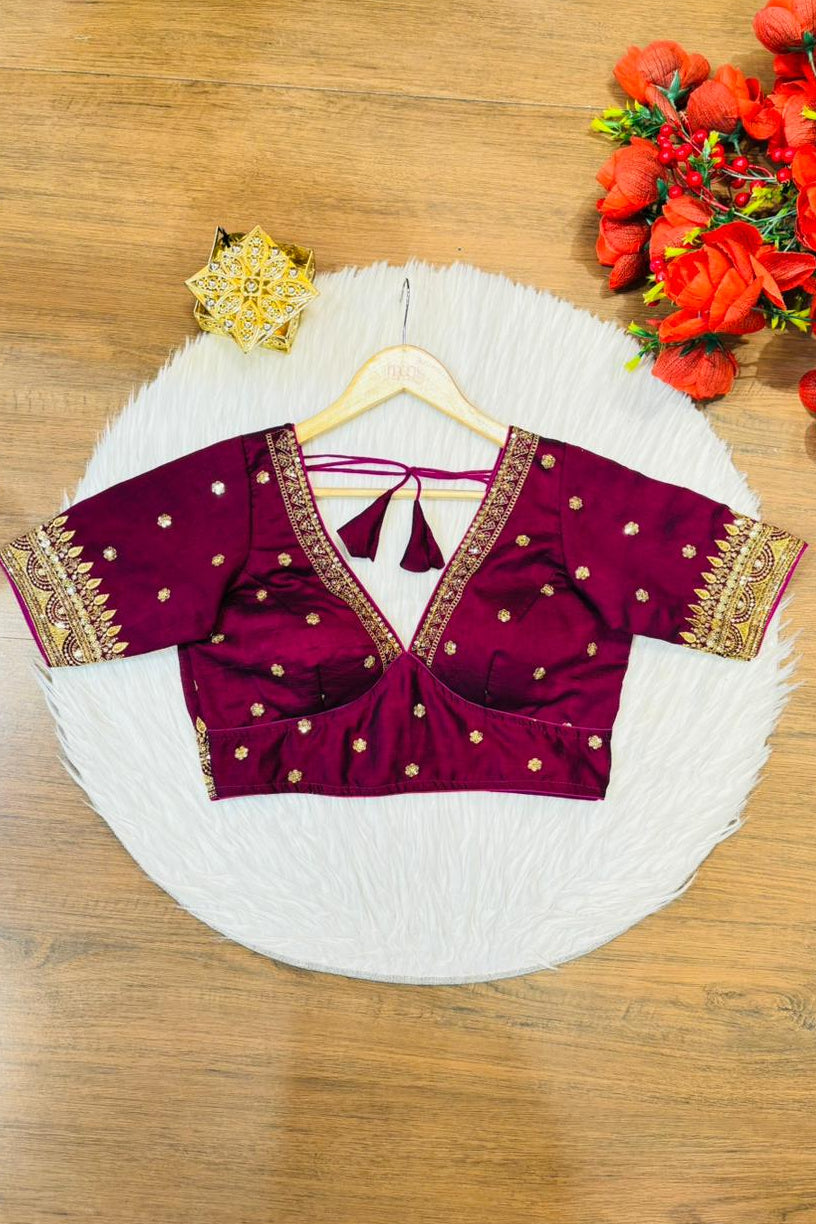 Sweet Embrace Designer Blouse(V-Neck)