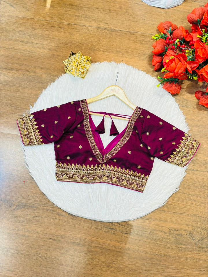 Sweet Embrace Designer Blouse(V-Neck)