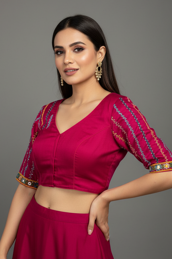 Bhumi-Multicolor Handwork Blouse