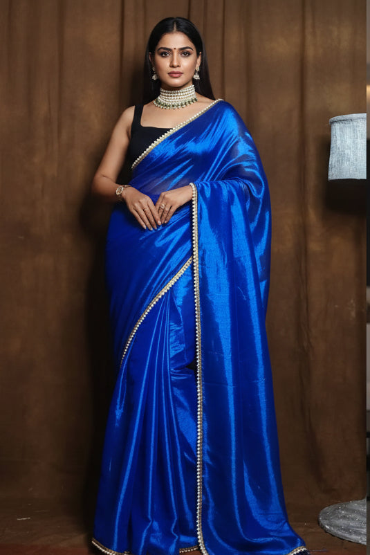 Scarlet Pearl Raga Tissue Silk Saree