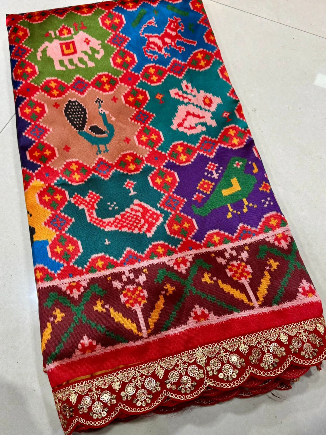 Actress Shilpa Shetty Inspired Designer Patola Silk Saree