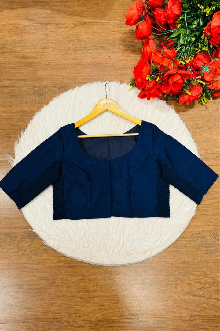 The Signature Solid-Smoky Stretchable Blouse