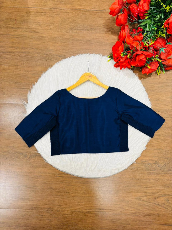 The Signature Solid-Smoky Stretchable Blouse