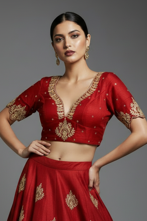 The Empress Glow V-Neck Blouse