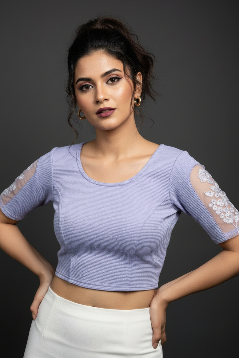 Comfort Ease-Stretchable Knitted Blouse
