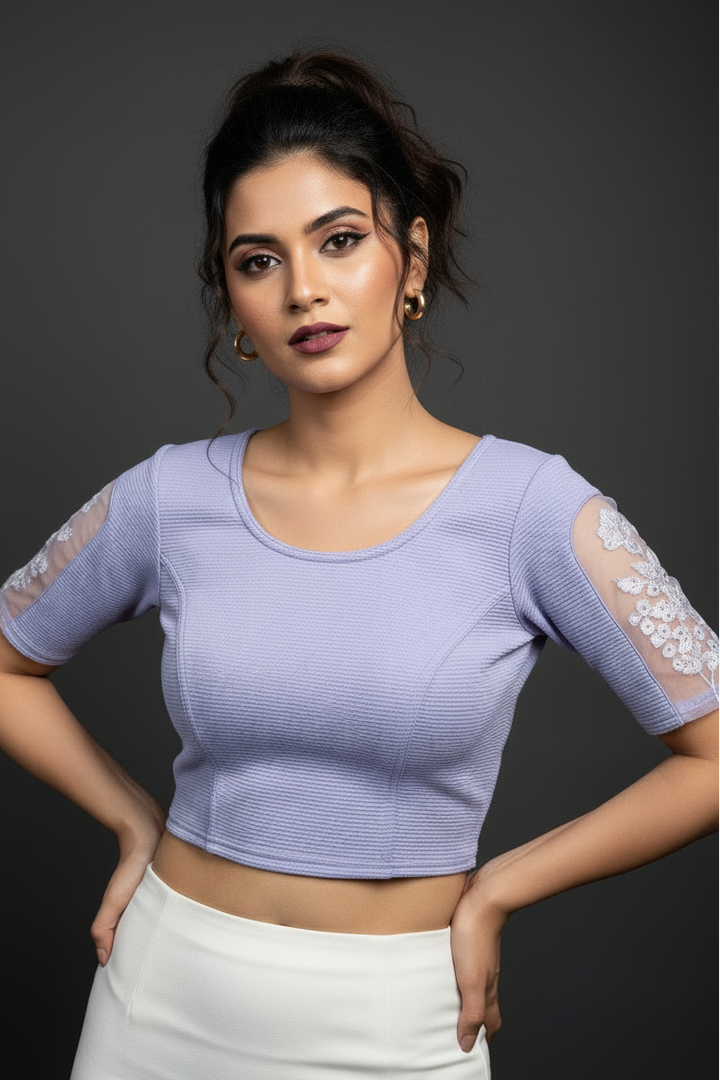 Comfort Ease-Stretchable Knitted Blouse