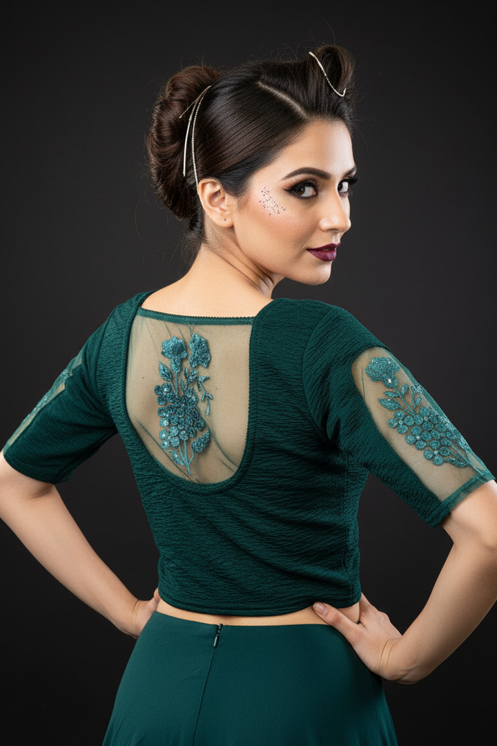 Comfort Ease-Stretchable Knitted Blouse