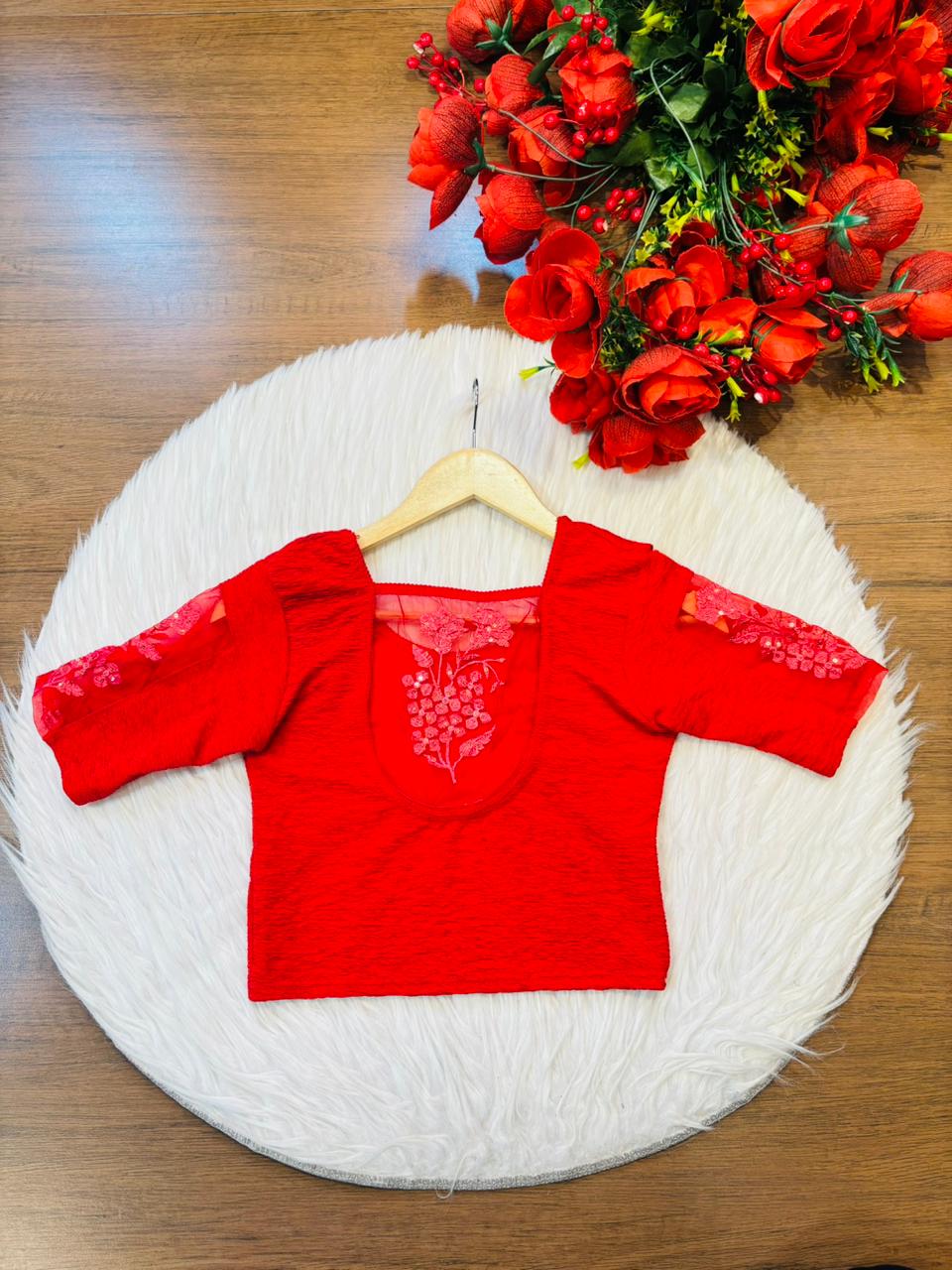 Comfort Ease-Stretchable Knitted Blouse