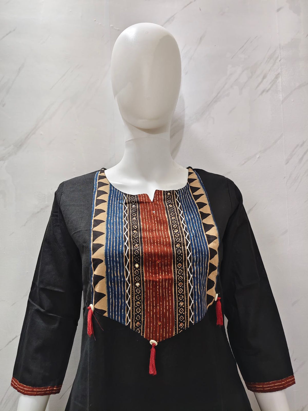 Black Slayer - Designer Cotton Kurti Set