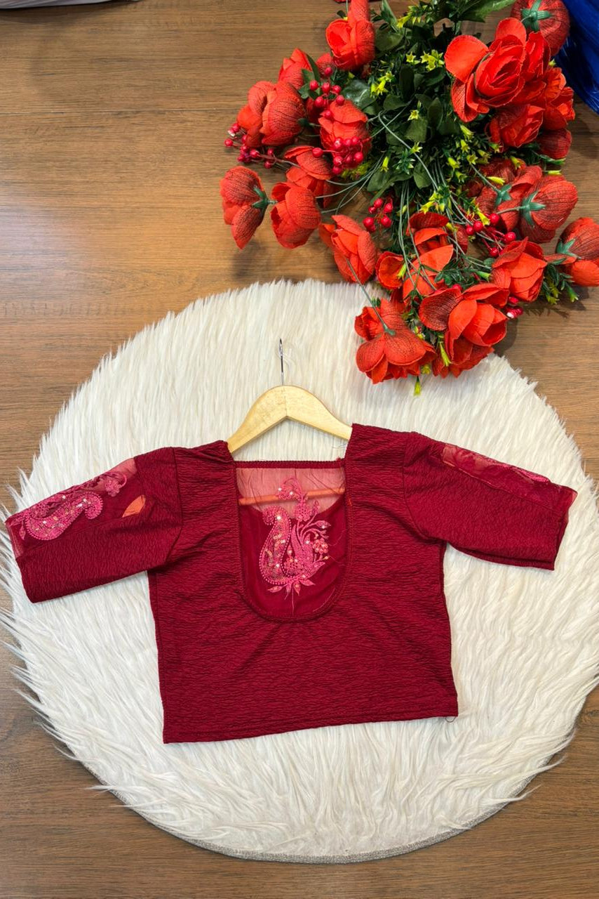 Retro Revival-Stretchable Knitted Blouse