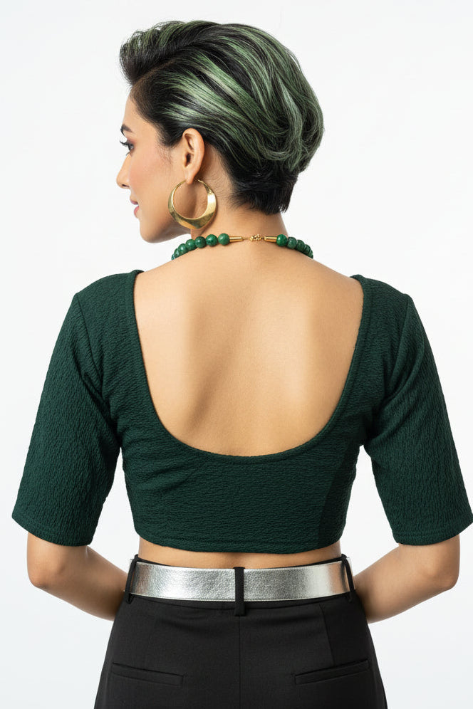 Pure Form-Stretchable Knitted Blouse