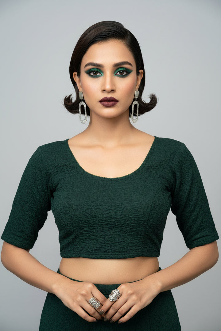 Pure Form-Stretchable Knitted Blouse