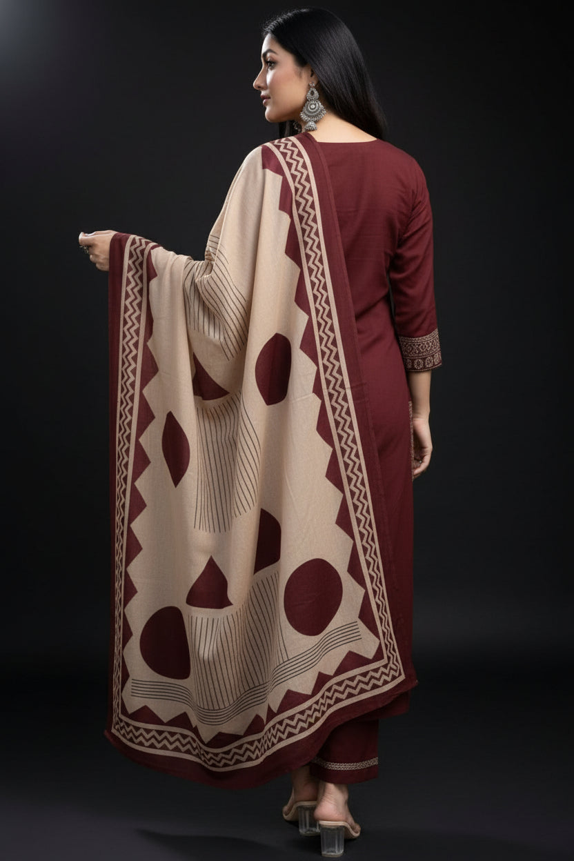 Recent Trends-Designer Cotton Kurti Set